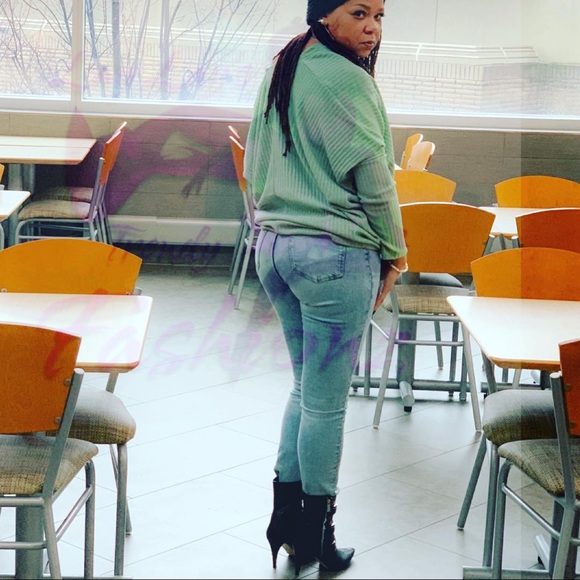 Textured Cowl Off the Shoulder Top- SAGE - Picture 4 of 8